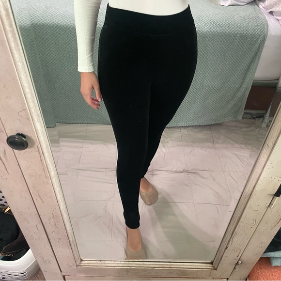 NWT Loft Black Velvet Women's Leggings - Picture 1 of 3